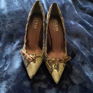 Guess By Marciano snakeskin heels